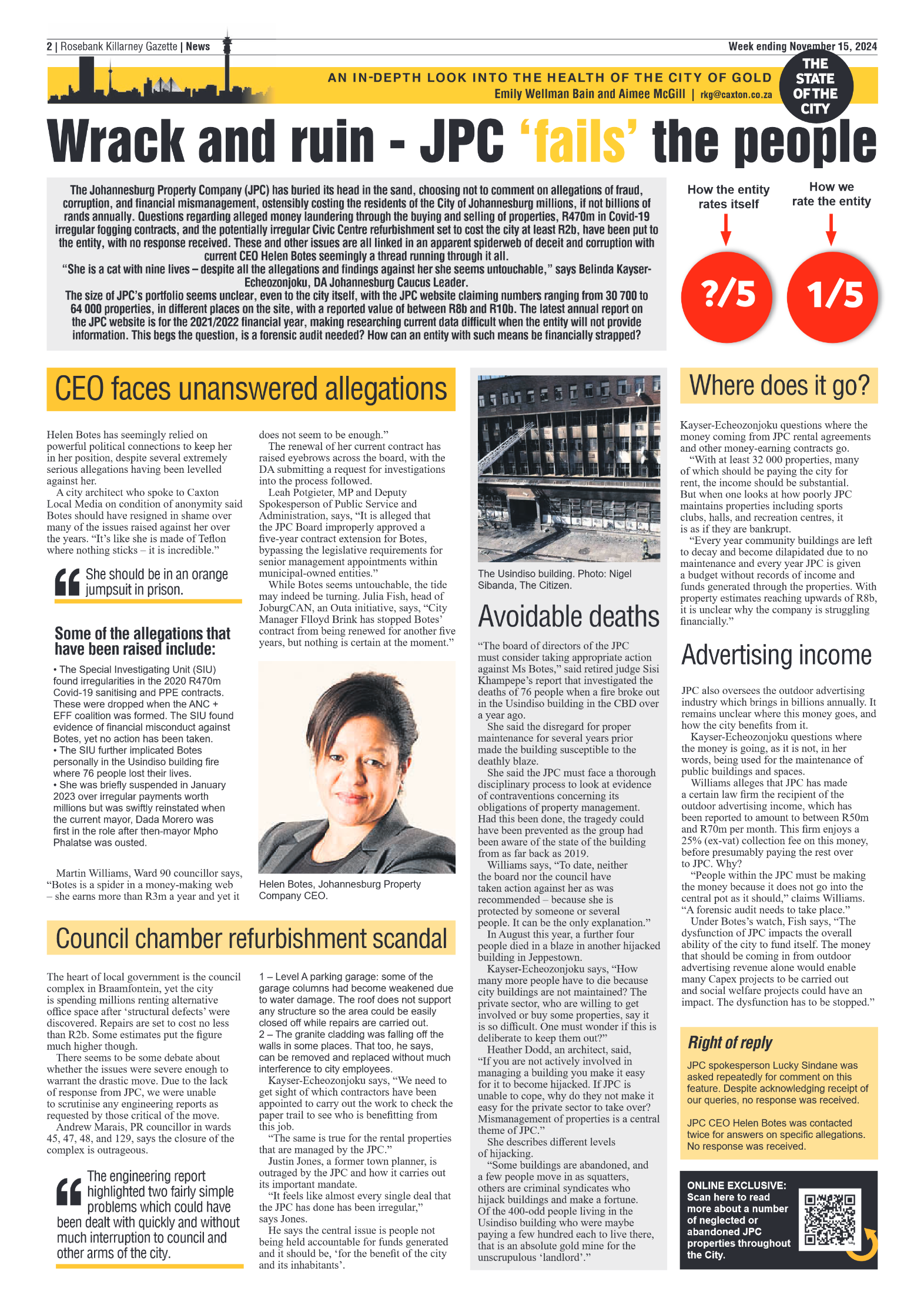 Rosebank Killarney Gazette 15 November 2024 page 2
