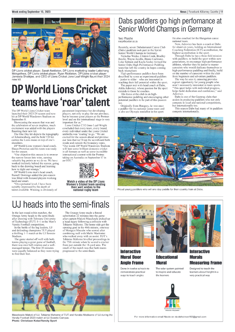 Rosebank Killarney Gazette 15 September 2023 page 11