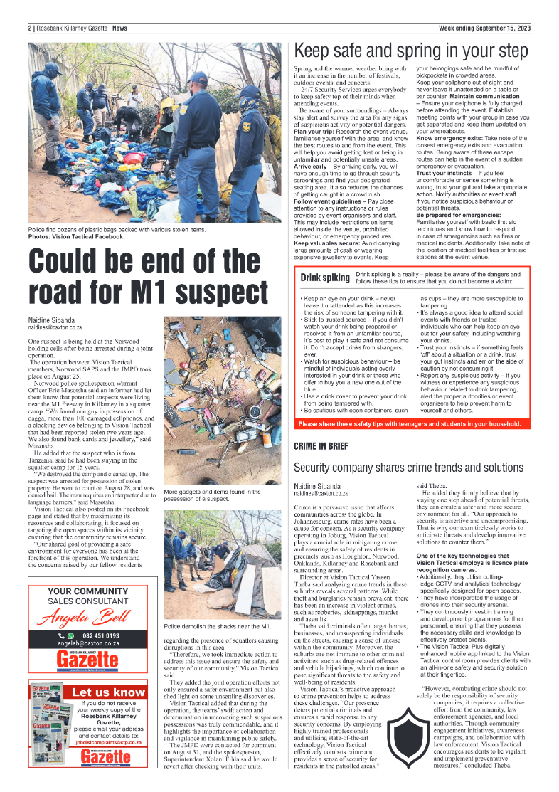 Rosebank Killarney Gazette 15 September 2023 page 2