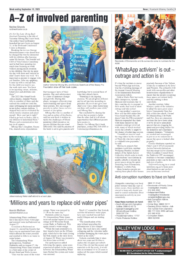 Rosebank Killarney Gazette 15 September 2023 page 3