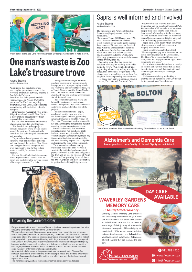 Rosebank Killarney Gazette 15 September 2023 page 5