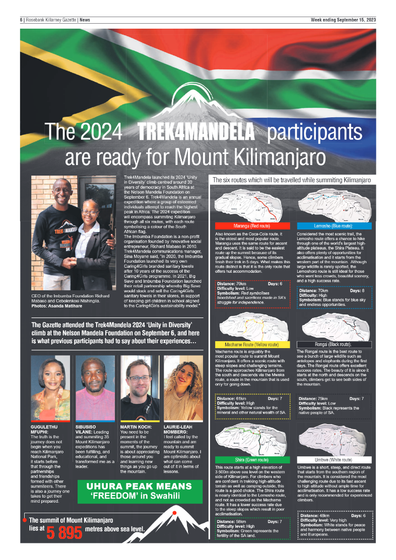 Rosebank Killarney Gazette 15 September 2023 page 6