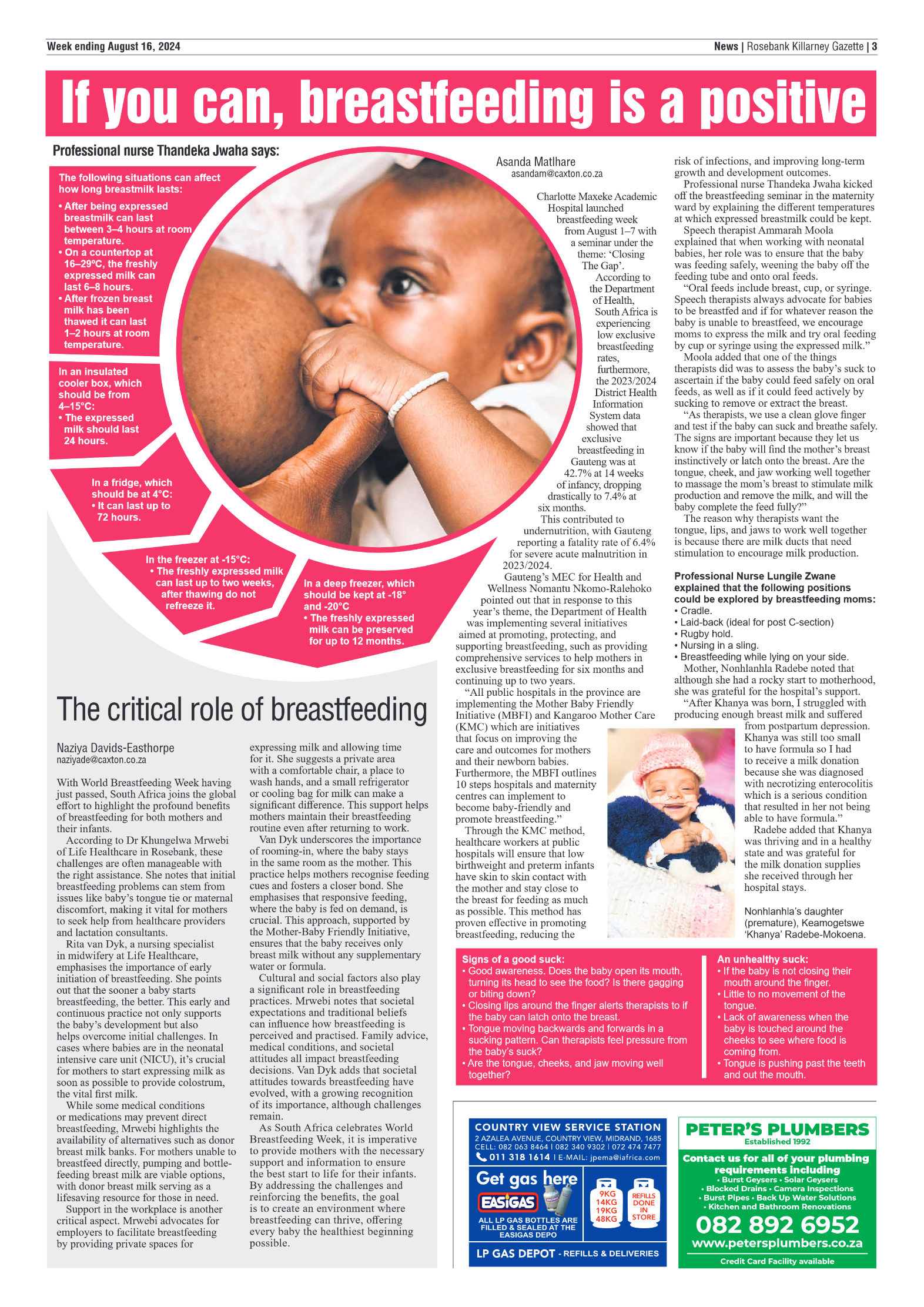 Rosebank Killarney Gazette 16 August 2024 page 3