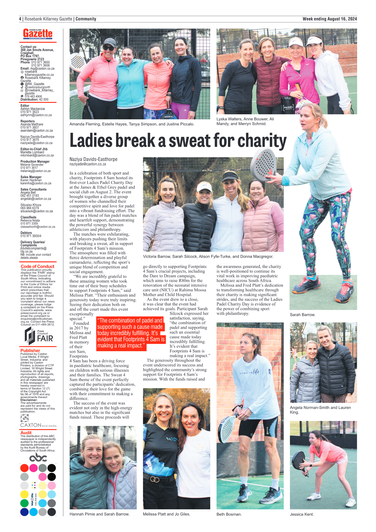 Rosebank Killarney Gazette 16 August 2024 page 4