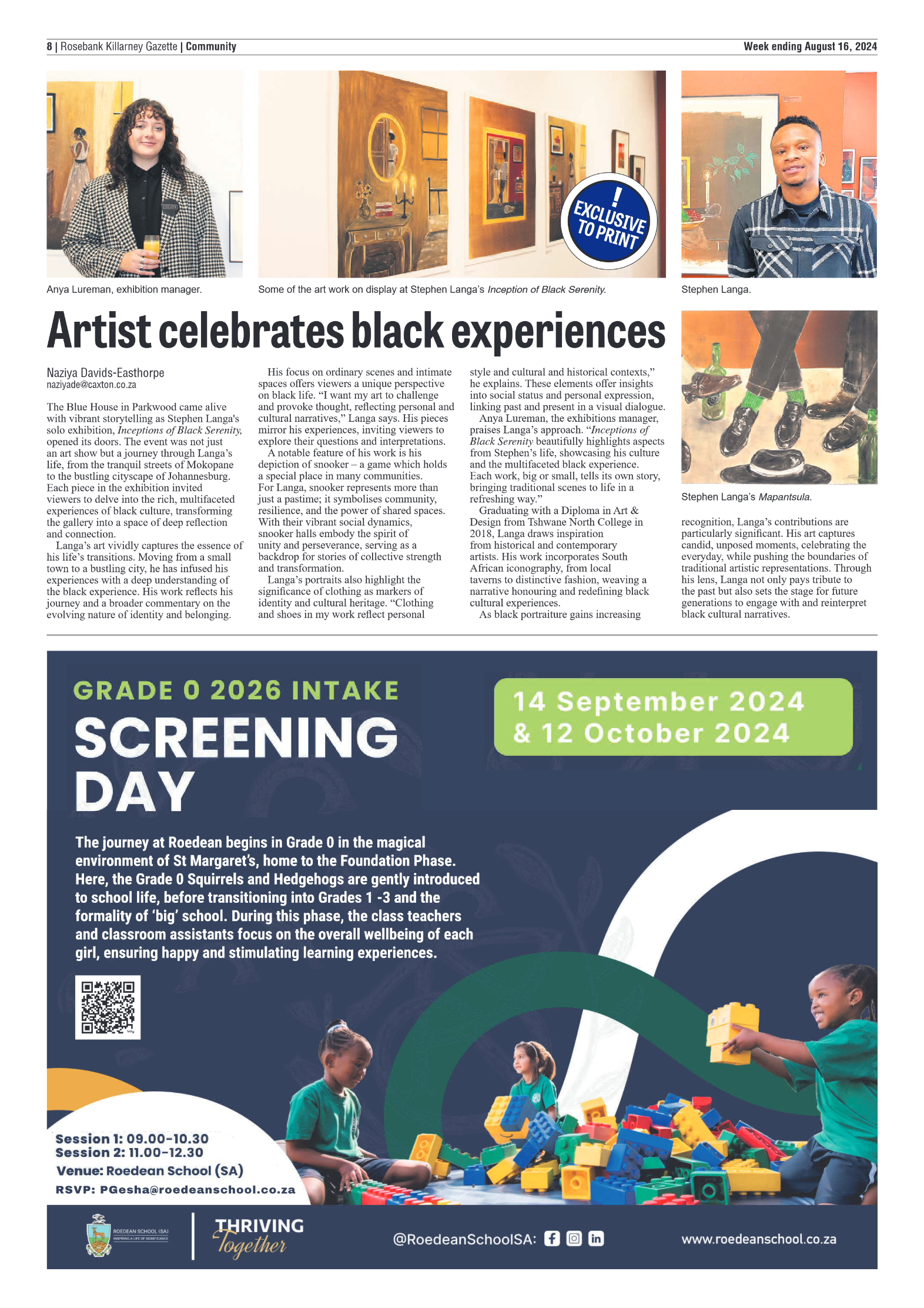 Rosebank Killarney Gazette 16 August 2024 page 8