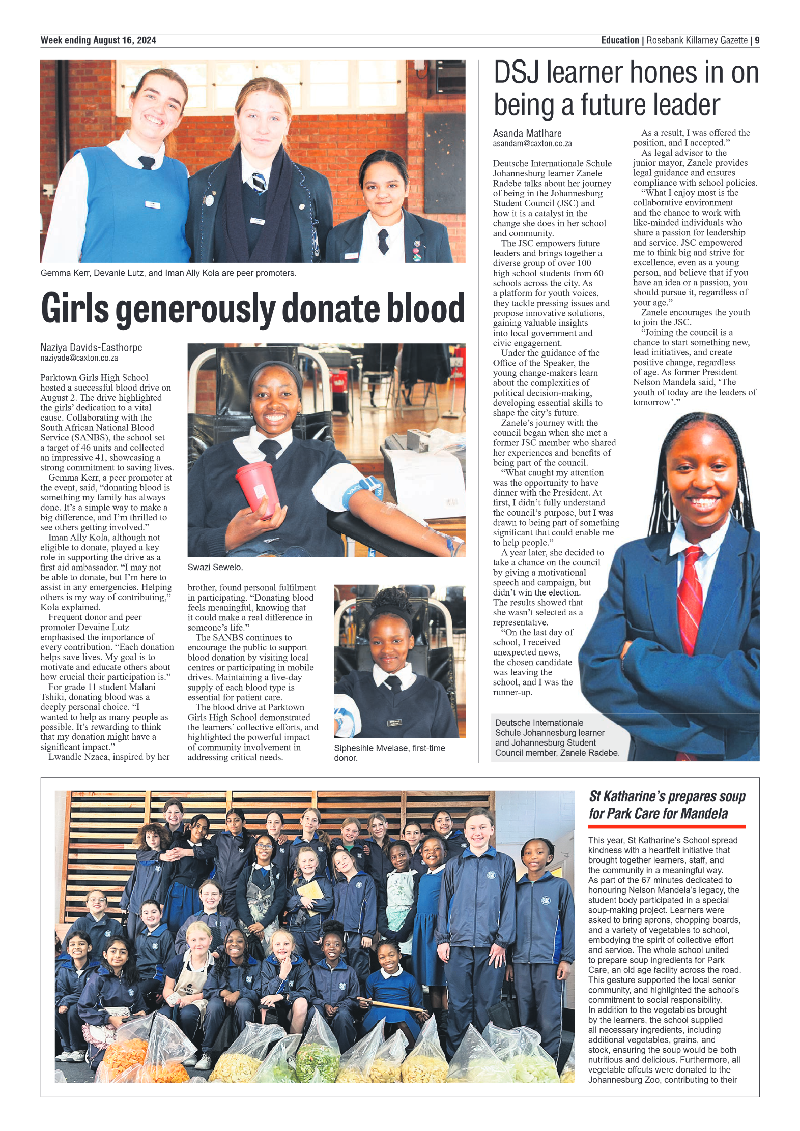 Rosebank Killarney Gazette 16 August 2024 page 9