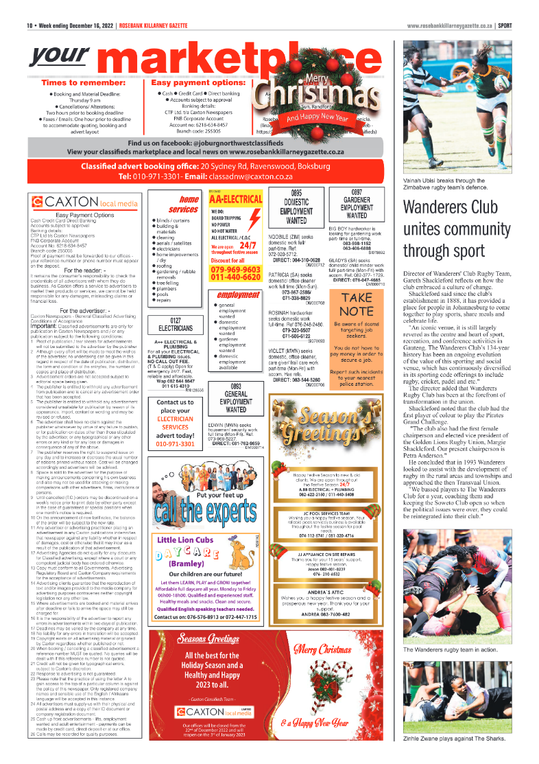 Rosebank Killarney Gazette 16 Dec 2022 page 10