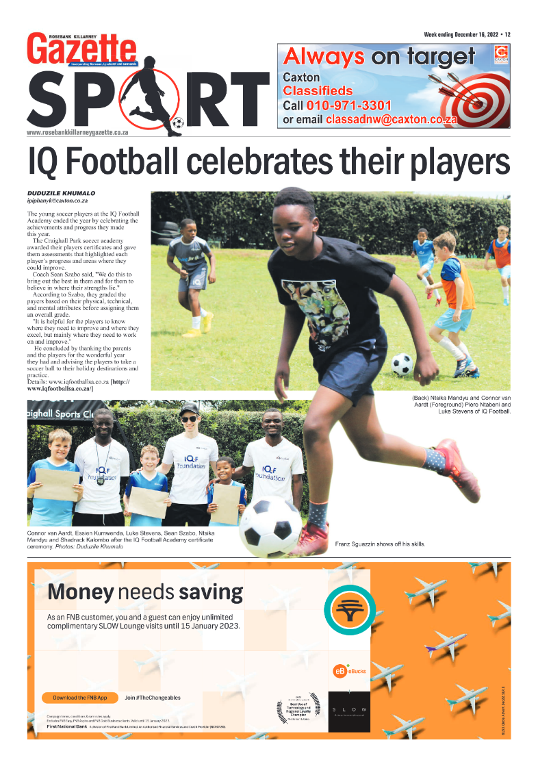 Rosebank Killarney Gazette 16 Dec 2022 page 12