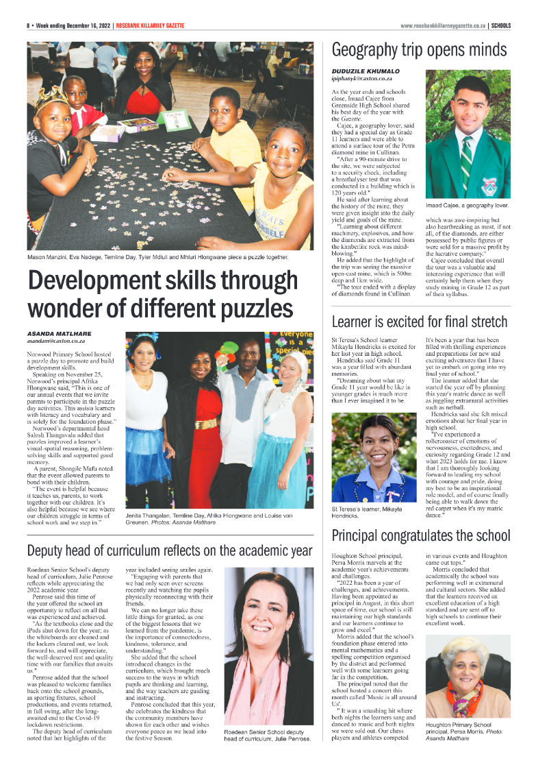 Rosebank Killarney Gazette 16 Dec 2022 page 8