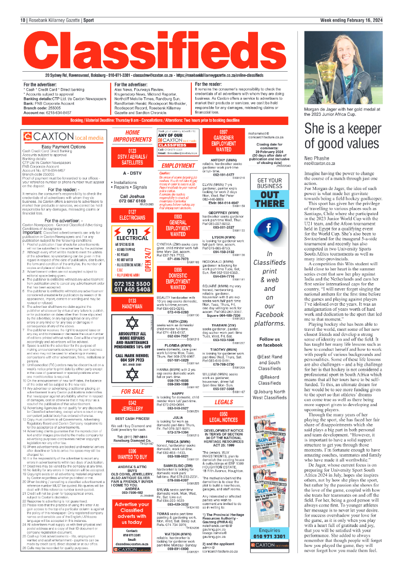Rosebank Killarney Gazette 16 February 2024 page 10