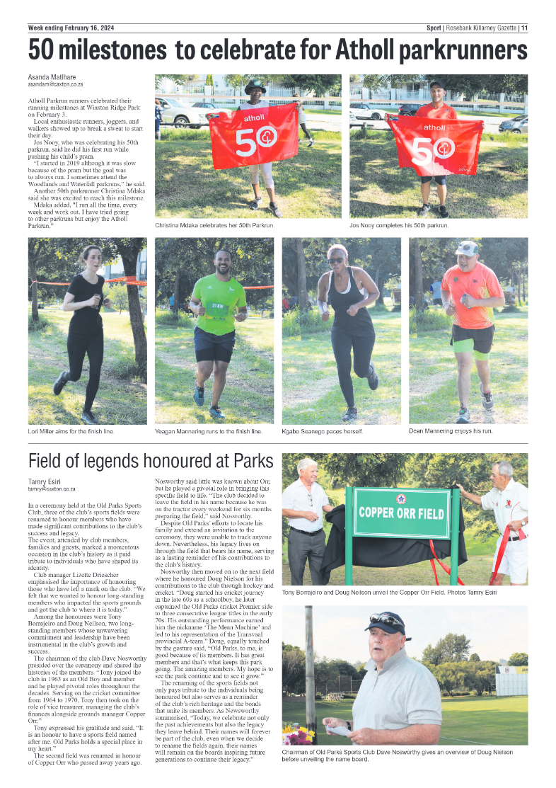 Rosebank Killarney Gazette 16 February 2024 page 11