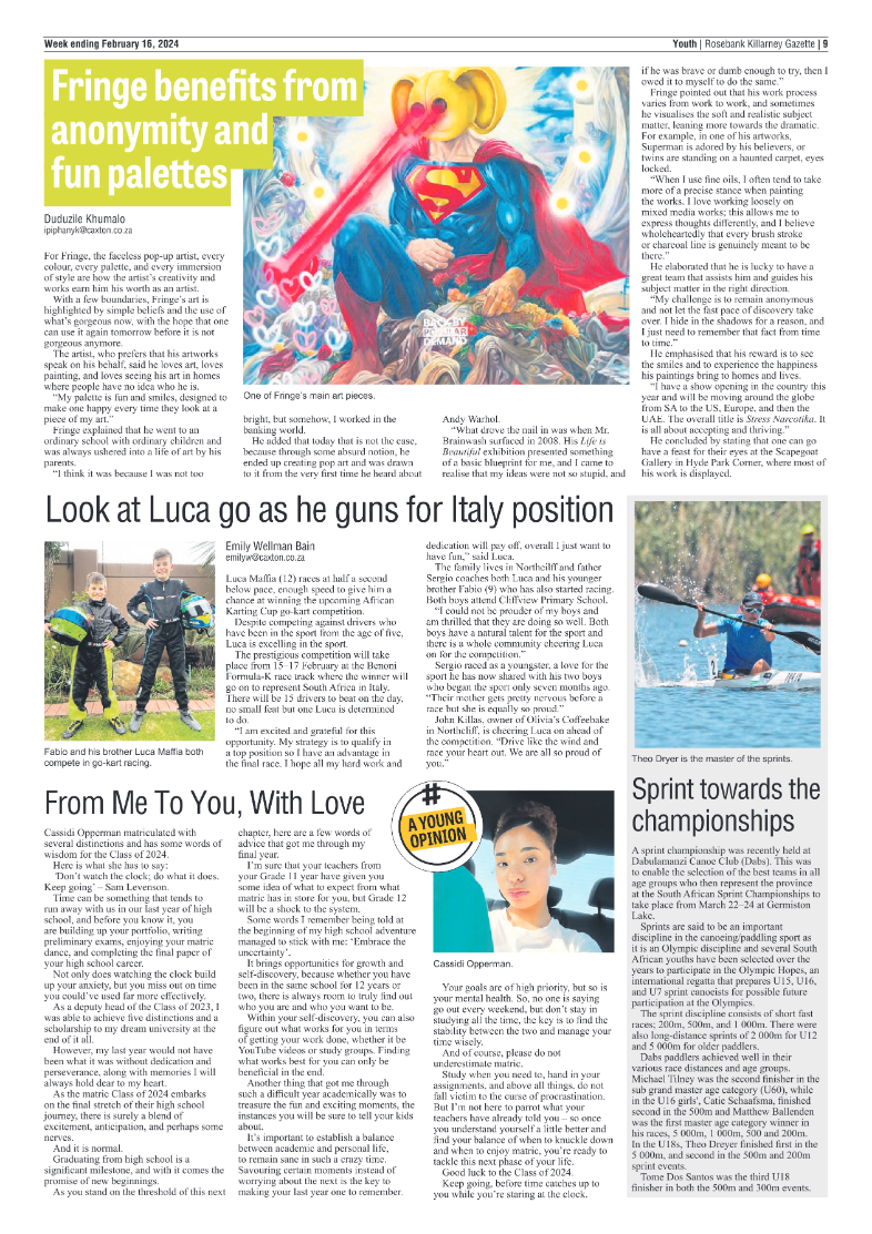 Rosebank Killarney Gazette 16 February 2024 page 9