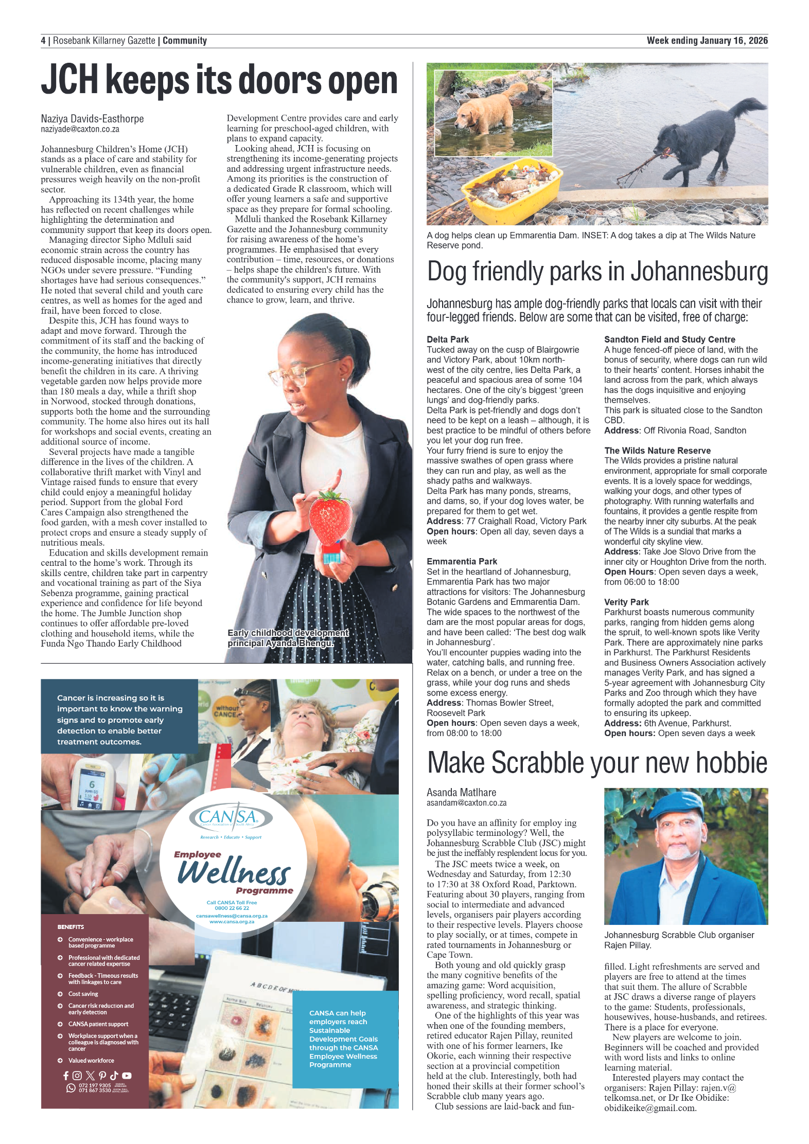 Rosebank Killarney Gazette 16 January 2026 page 4