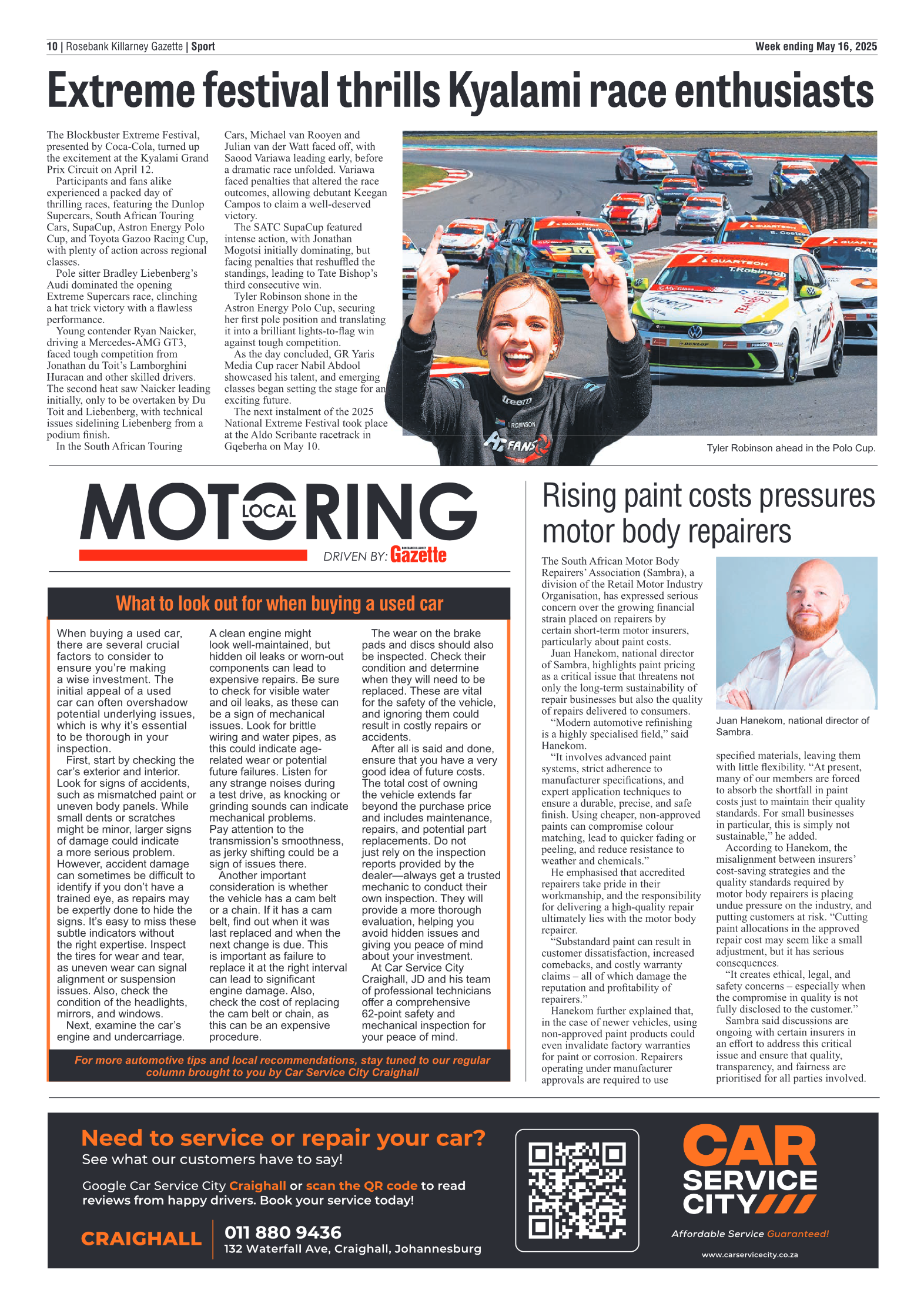 Rosebank Killarney Gazette 16 May 2025 page 10