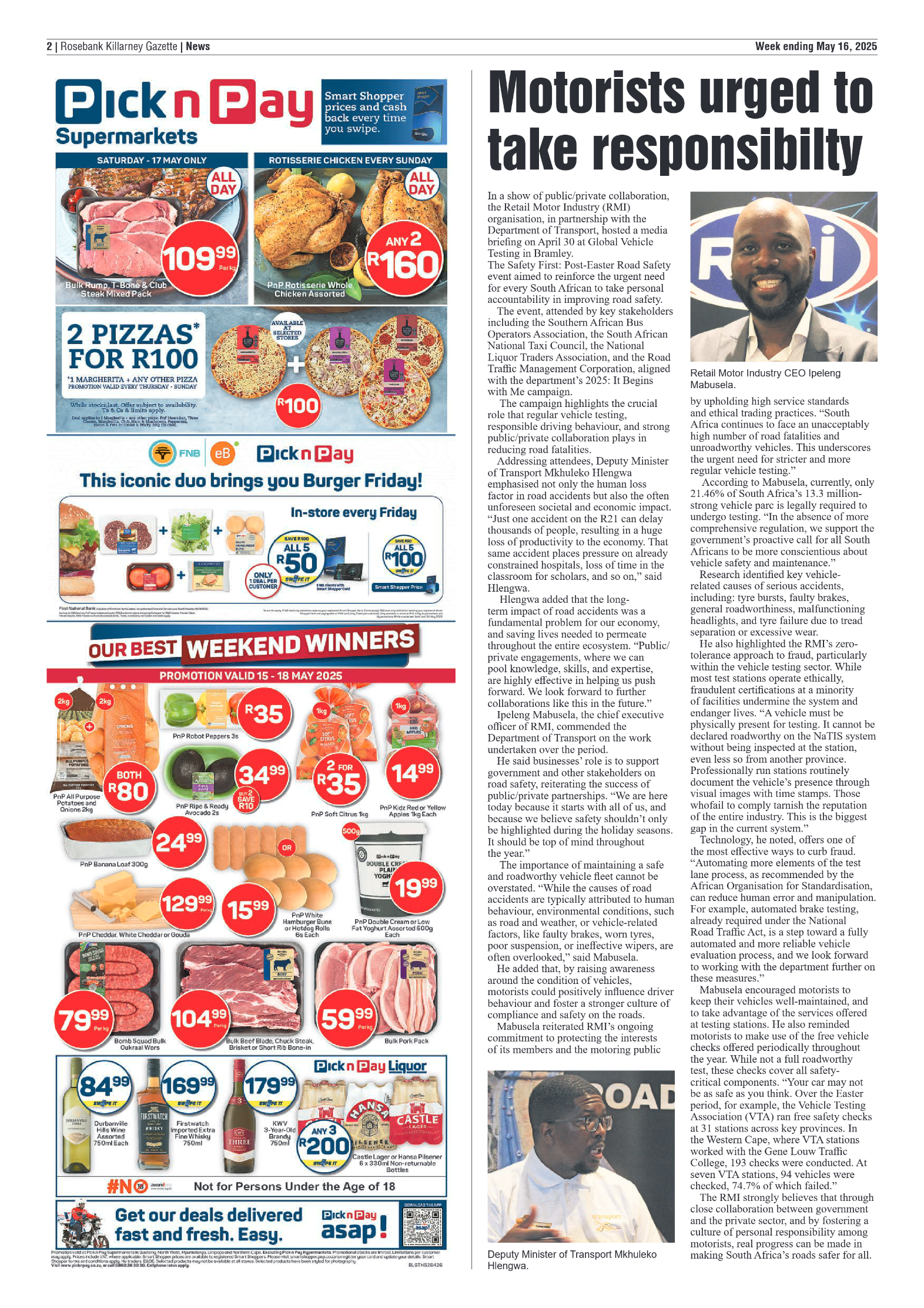 Rosebank Killarney Gazette 16 May 2025 page 2