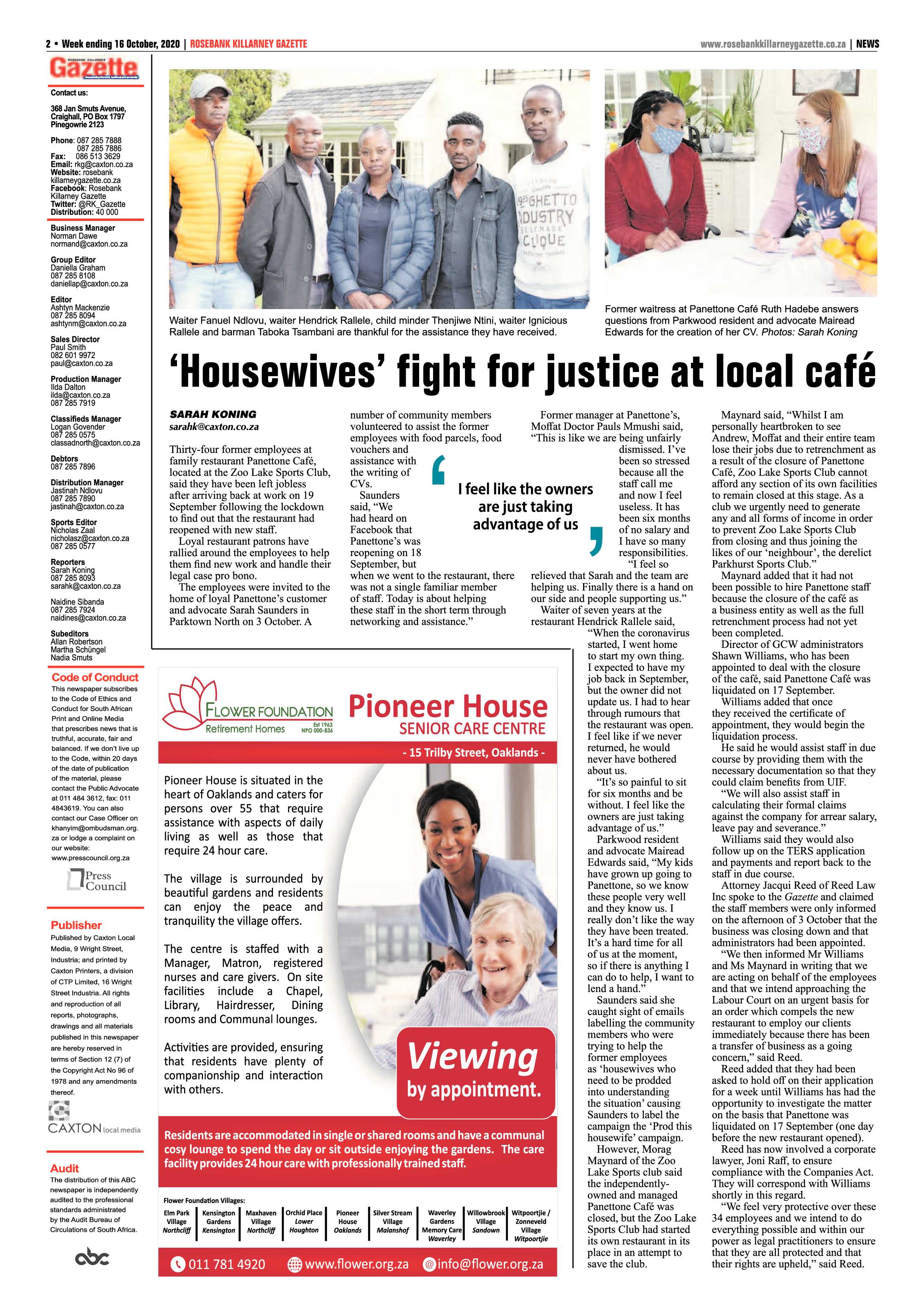 Rosebank Killarney Gazette 16 October 2020 page 2