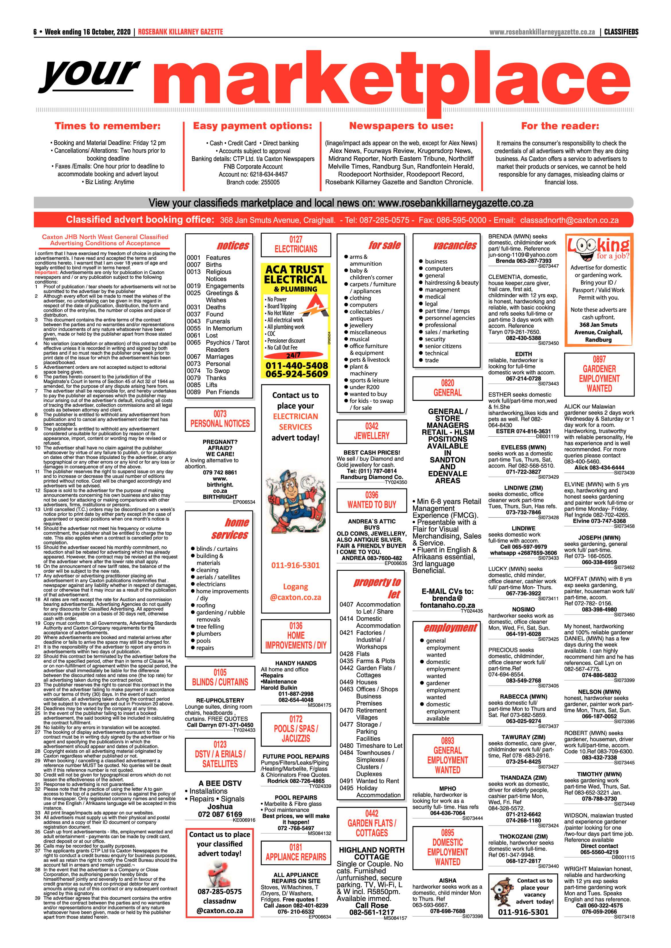 Rosebank Killarney Gazette 16 October 2020 page 6