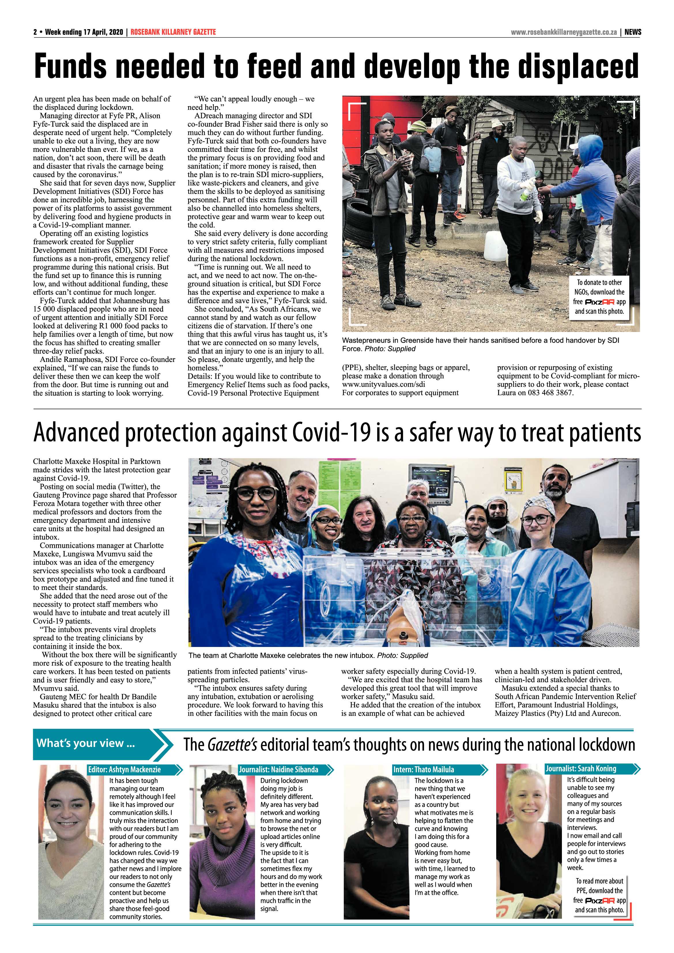 Rosebak Killarney Gazette 17 April 2020 page 2