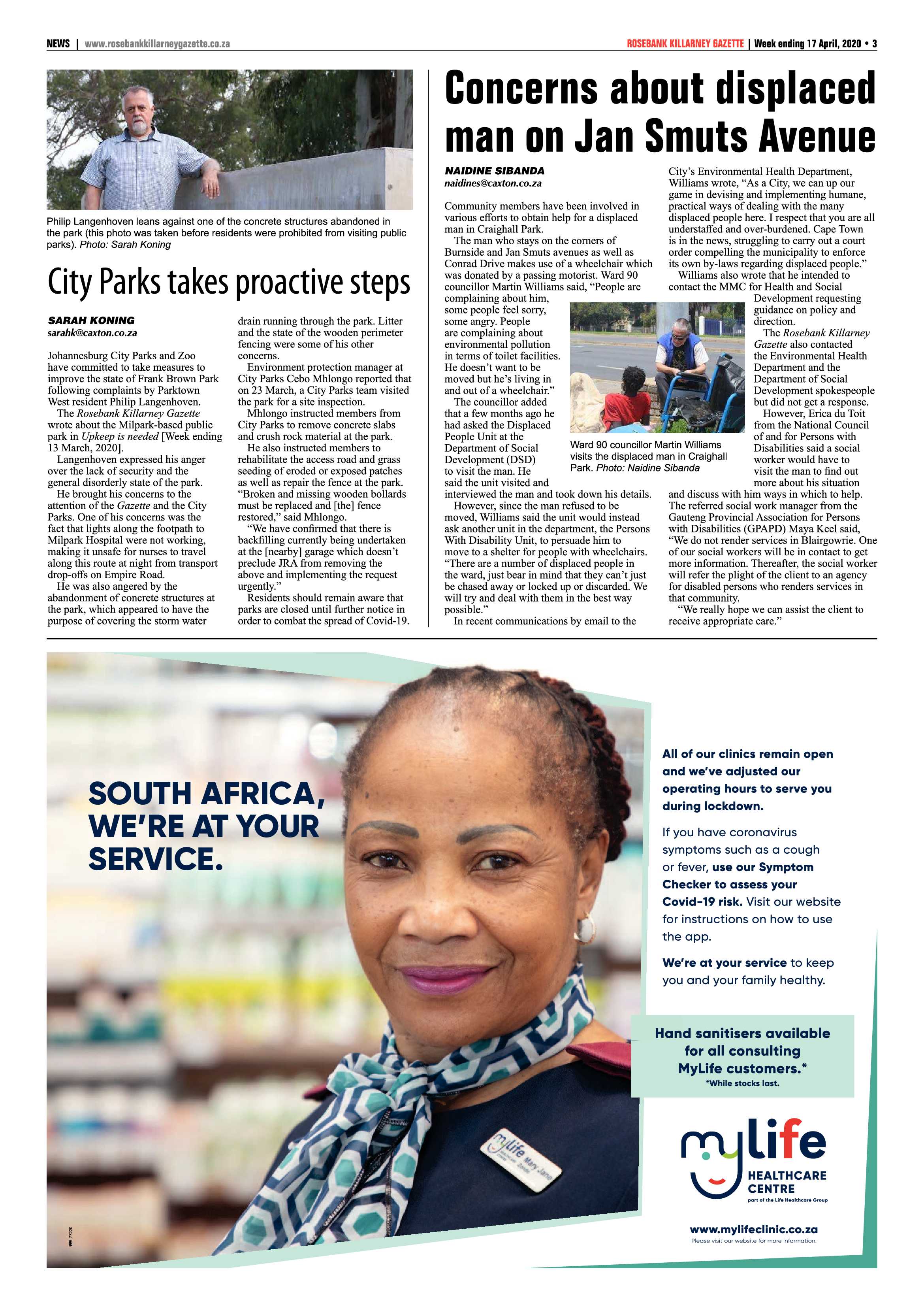 Rosebak Killarney Gazette 17 April 2020 page 3