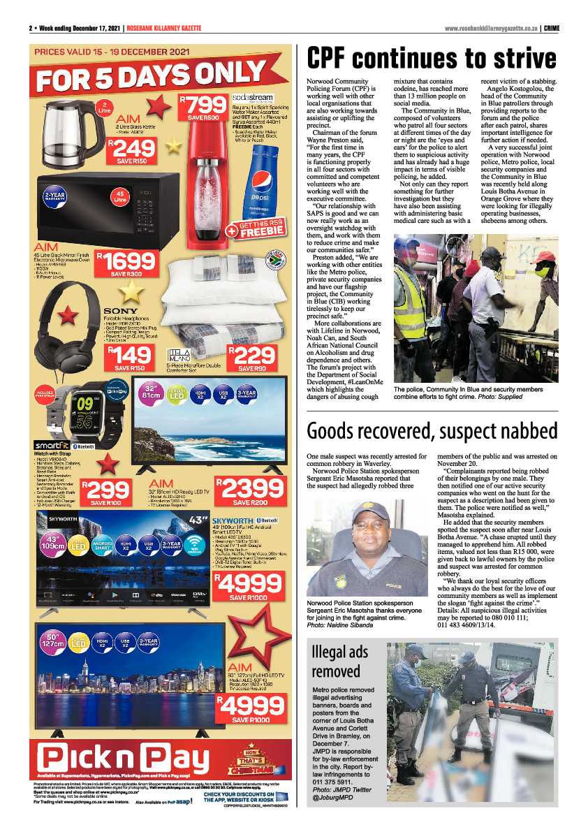 Rosebank Killarney Gazette 17 December 2021 page 2