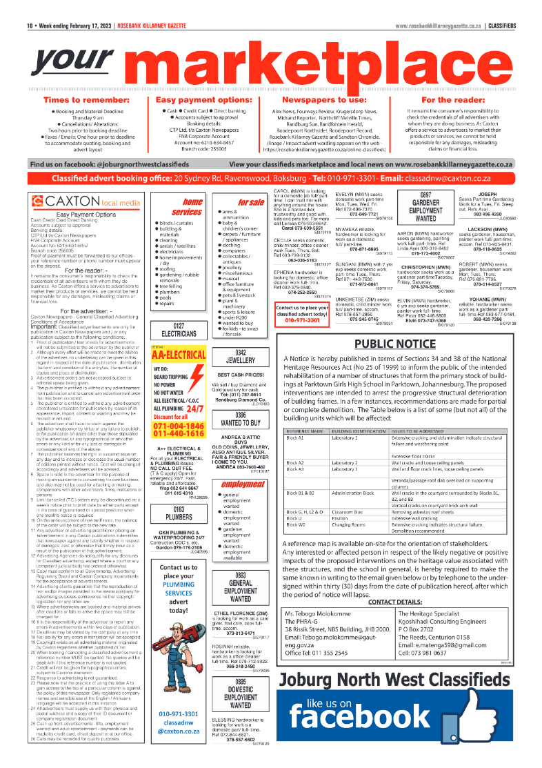 Rosebank Killarney Gazette 17 Feb 2023 page 10