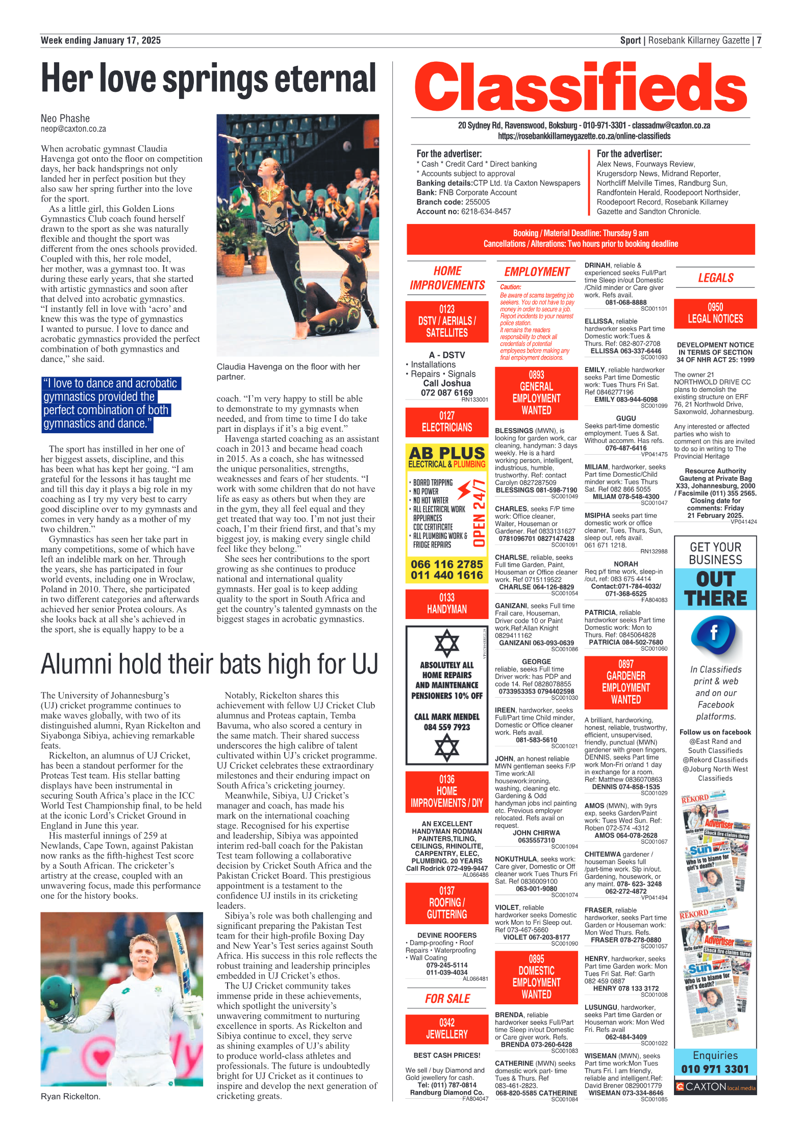 Rosebank Killarney Gazette 17 January 2025 page 7