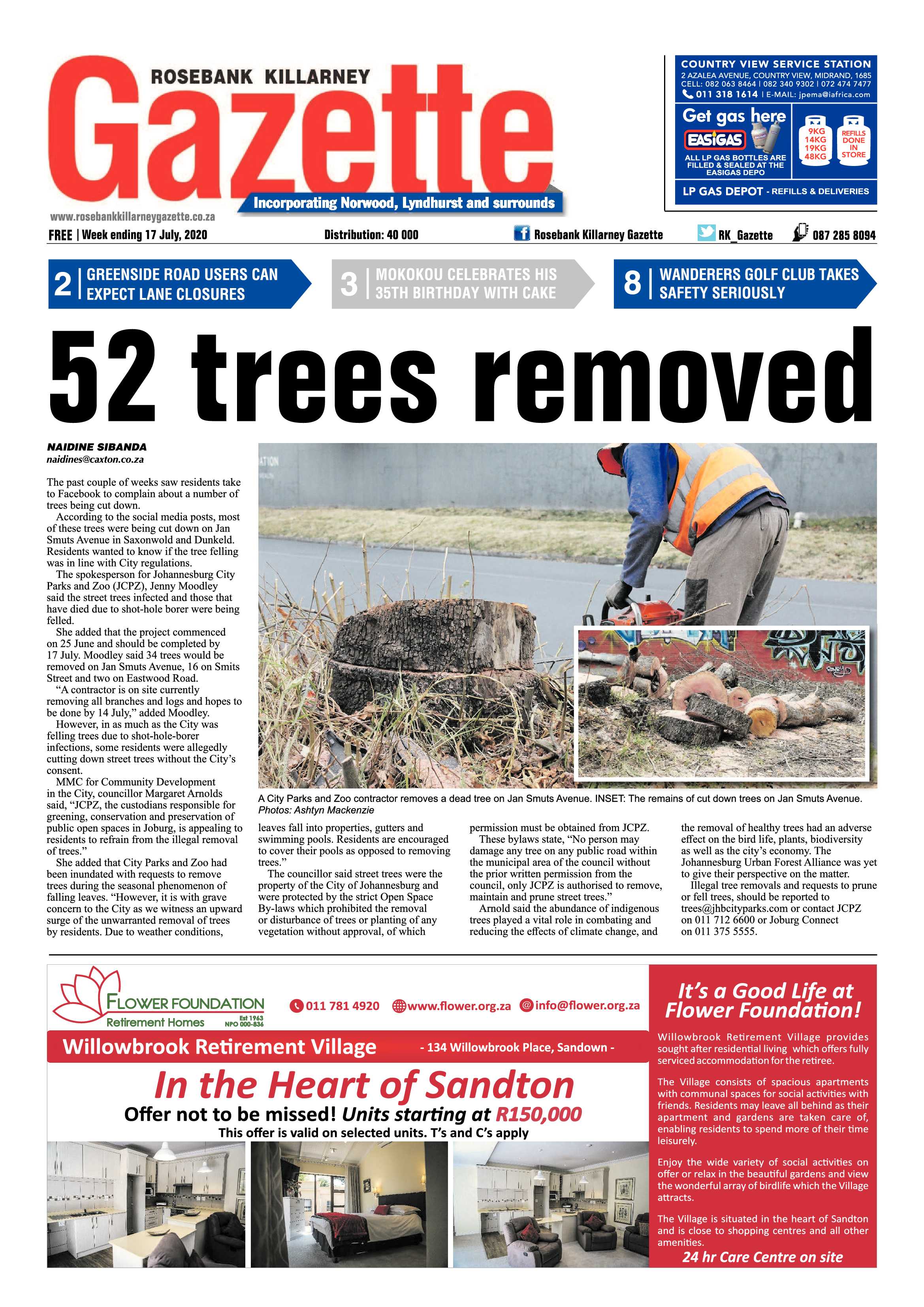Rosebank Killarney Gazette 17 July 2020 page 1