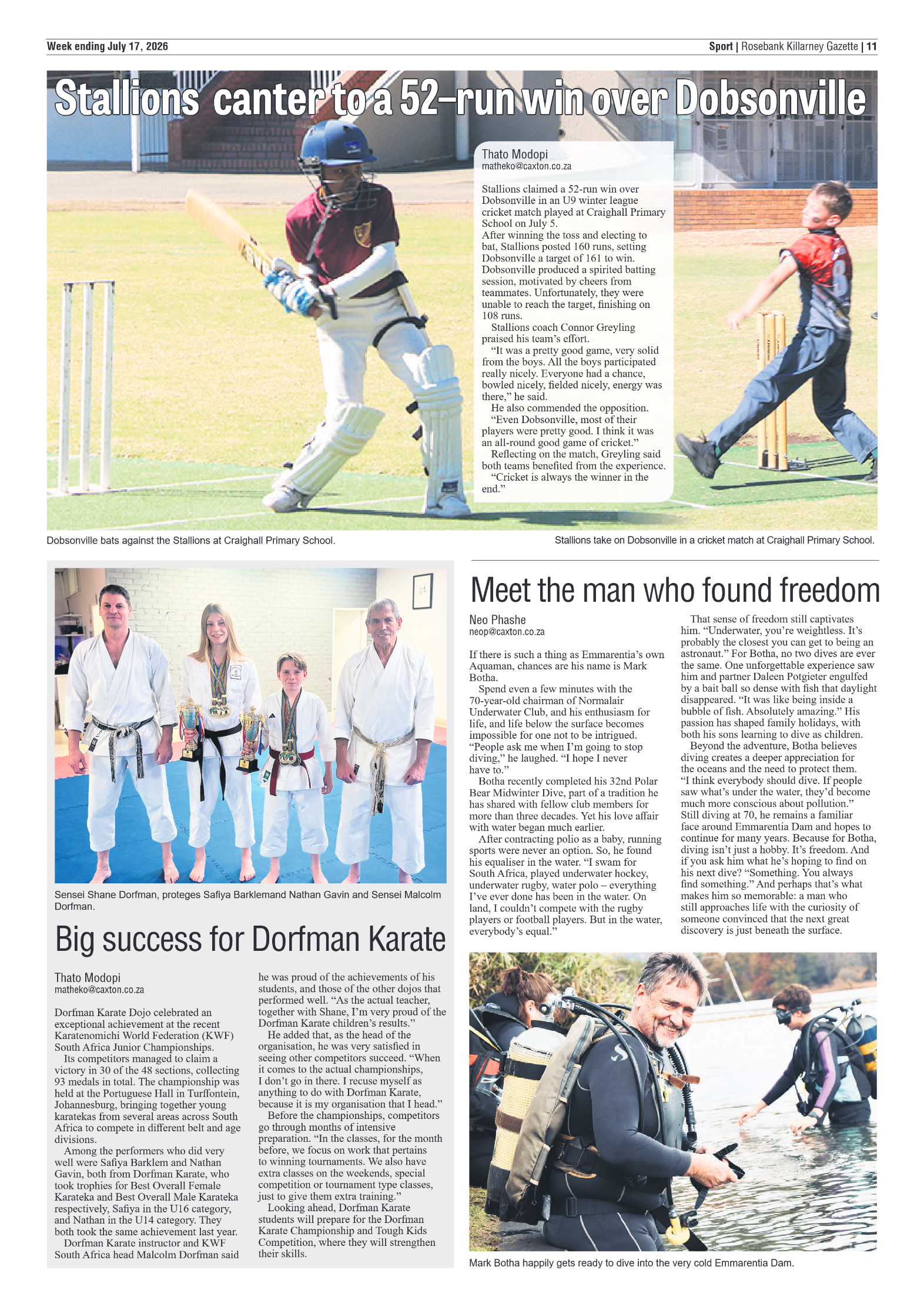 Rosebank Killarney Gazette 17 July 2026 page 11
