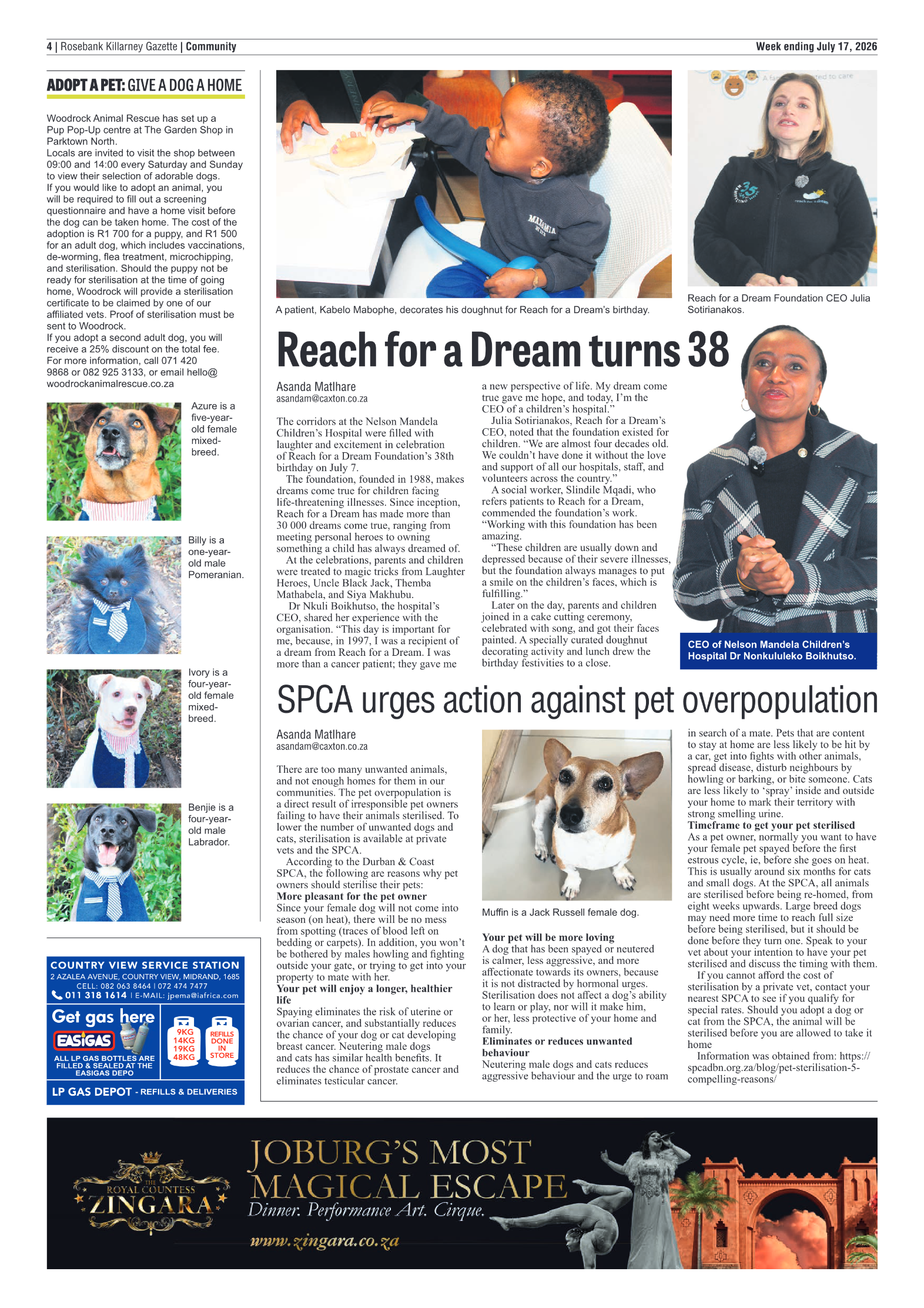 Rosebank Killarney Gazette 17 July 2026 page 4
