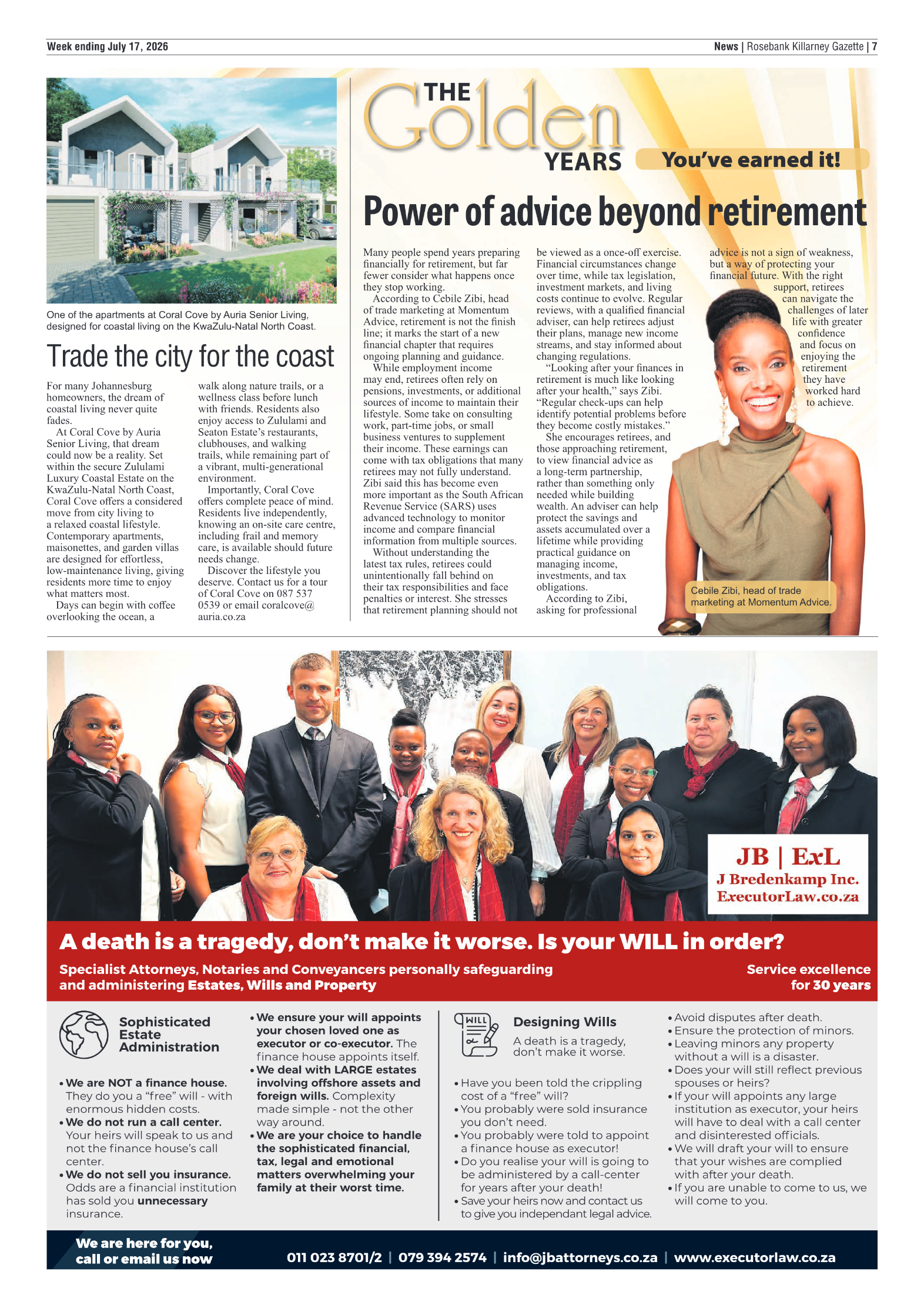 Rosebank Killarney Gazette 17 July 2026 page 7