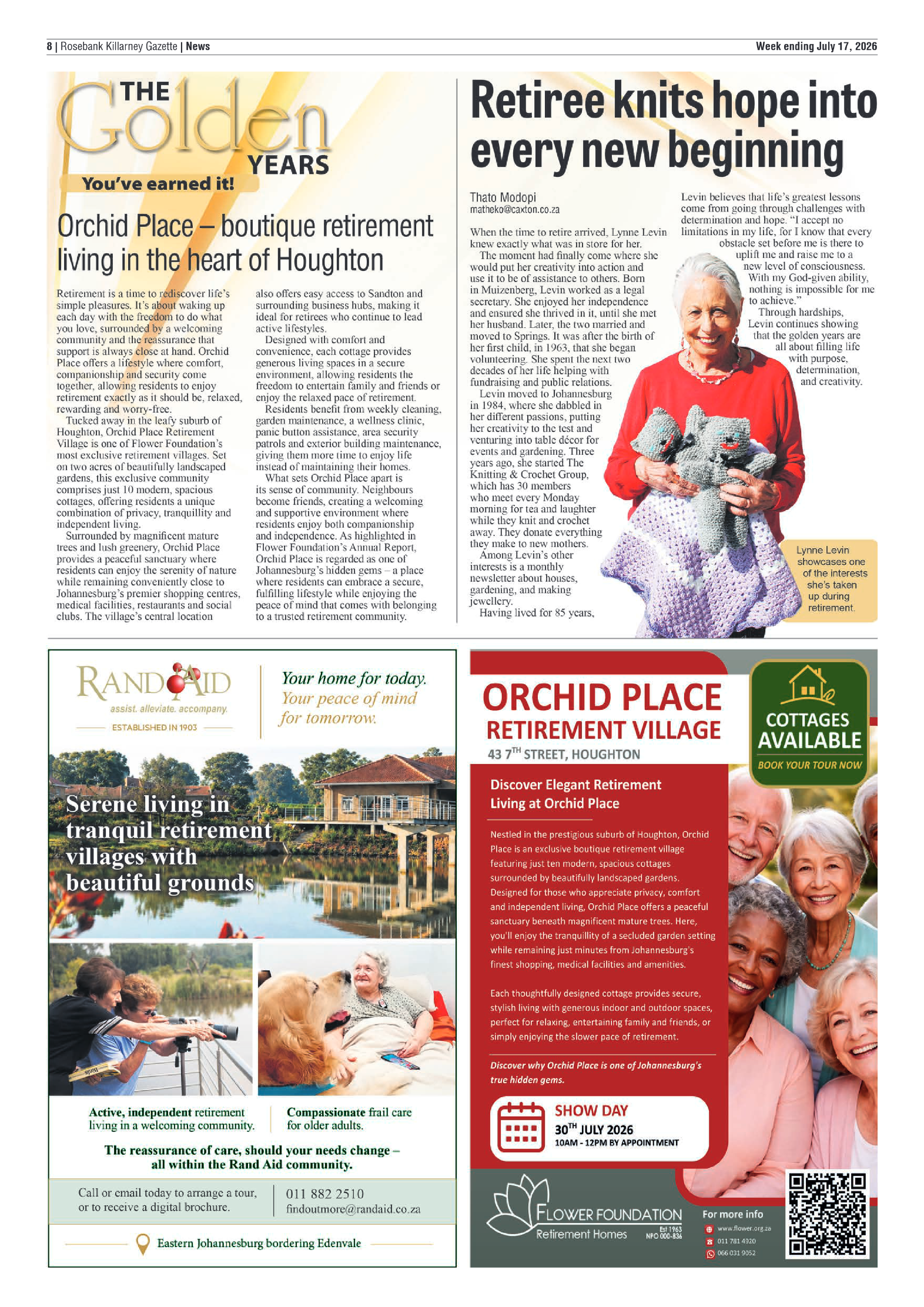 Rosebank Killarney Gazette 17 July 2026 page 8