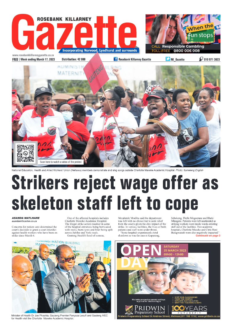 Rosebank Killarney Gazette 17 March 2023 page 1