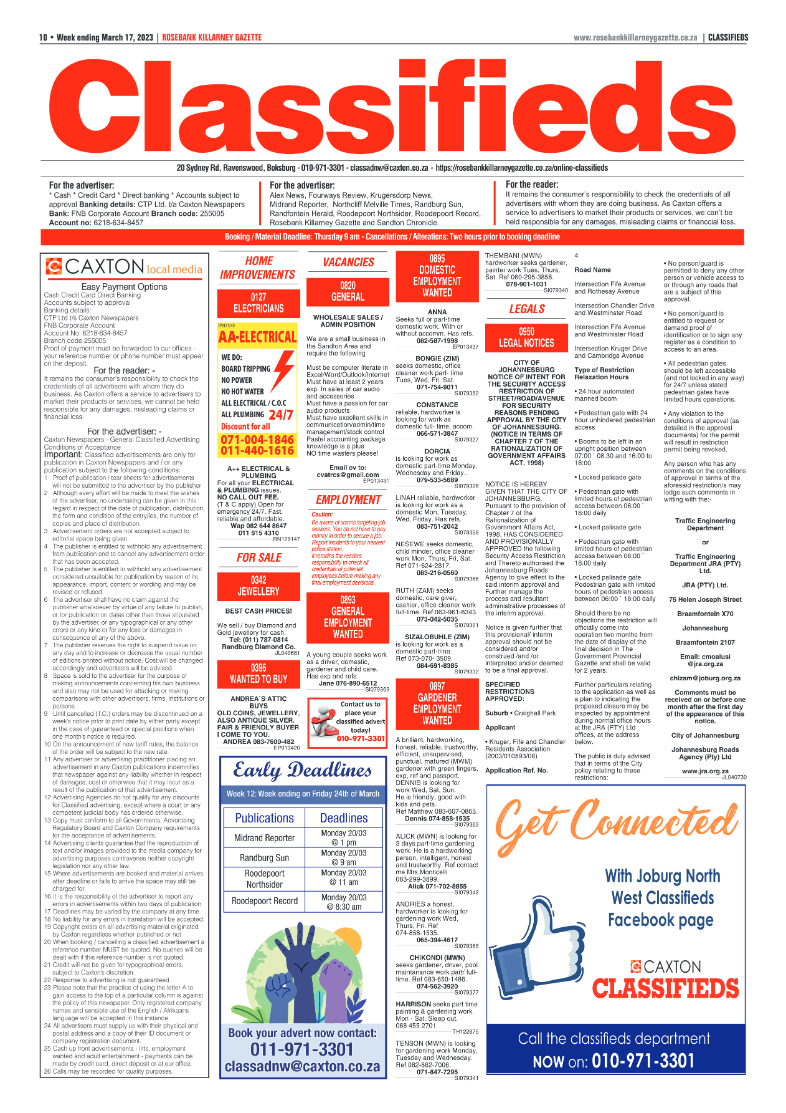 Rosebank Killarney Gazette 17 March 2023 page 10