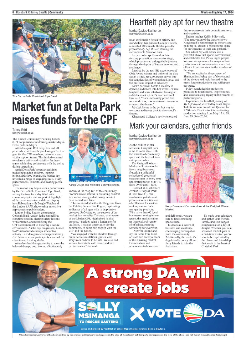 Rosebank Killarney Gazette 17 May 2024 page 6