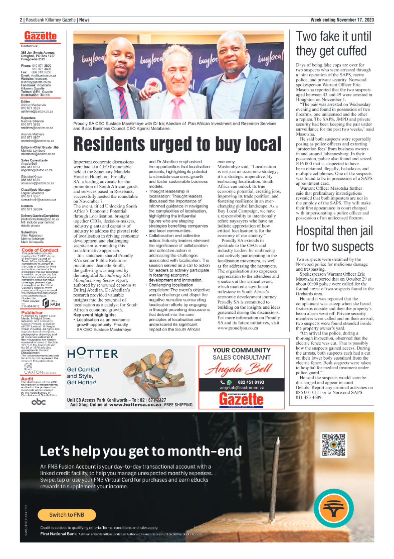 Rosebank Killarney Gazette 17 November 2023 page 2