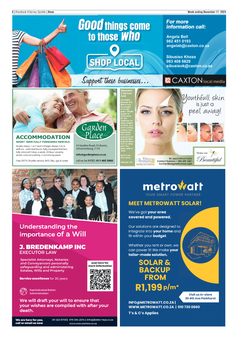 Rosebank Killarney Gazette 17 November 2023 page 6