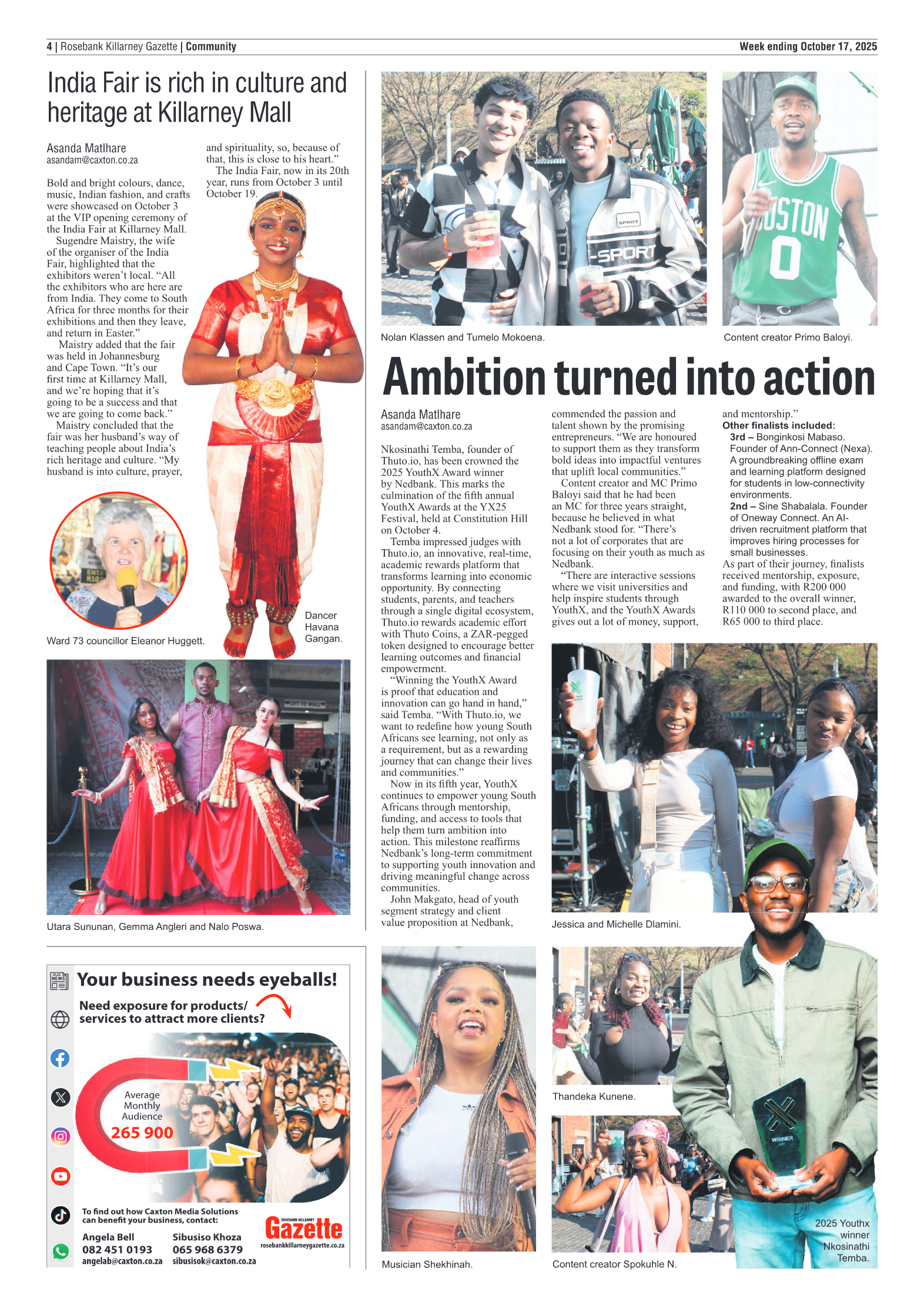 Rosebank Killarney Gazette 17 October 2025 page 4