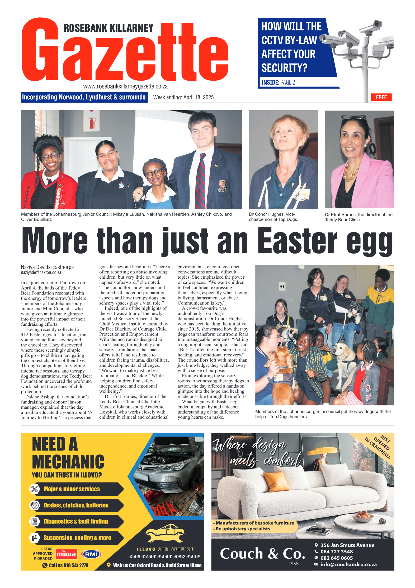 Rosebank Killarney Gazette 18 April 2025 page 1
