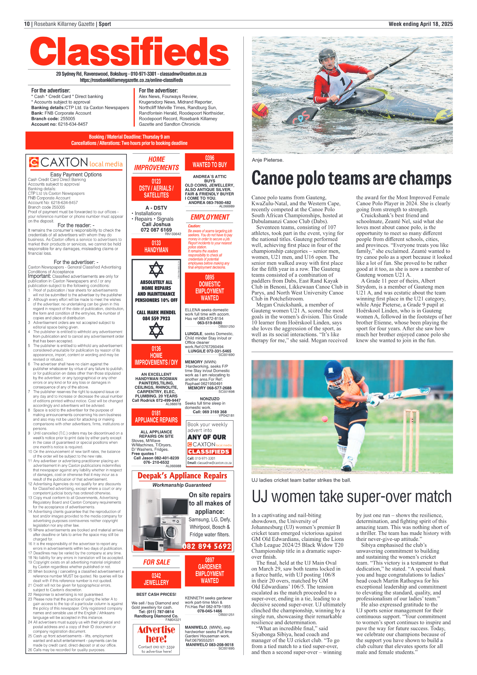 Rosebank Killarney Gazette 18 April 2025 page 10
