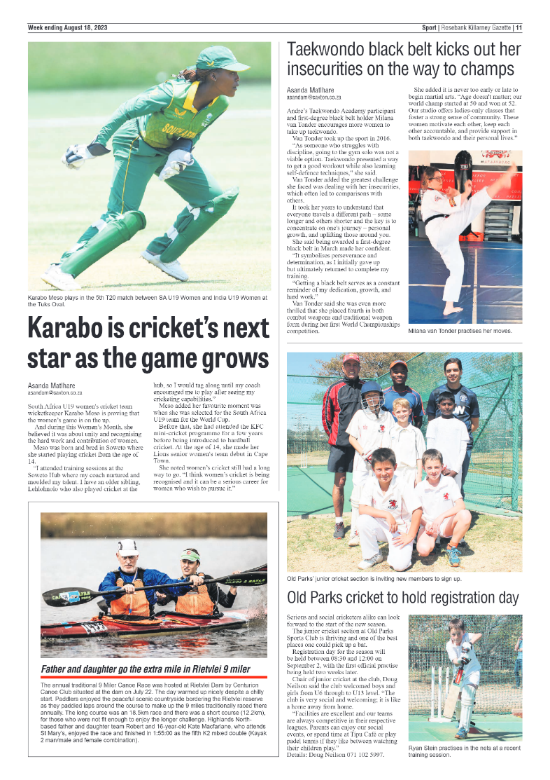 Rosebank Killarney Gazette 18 August 2023 page 11
