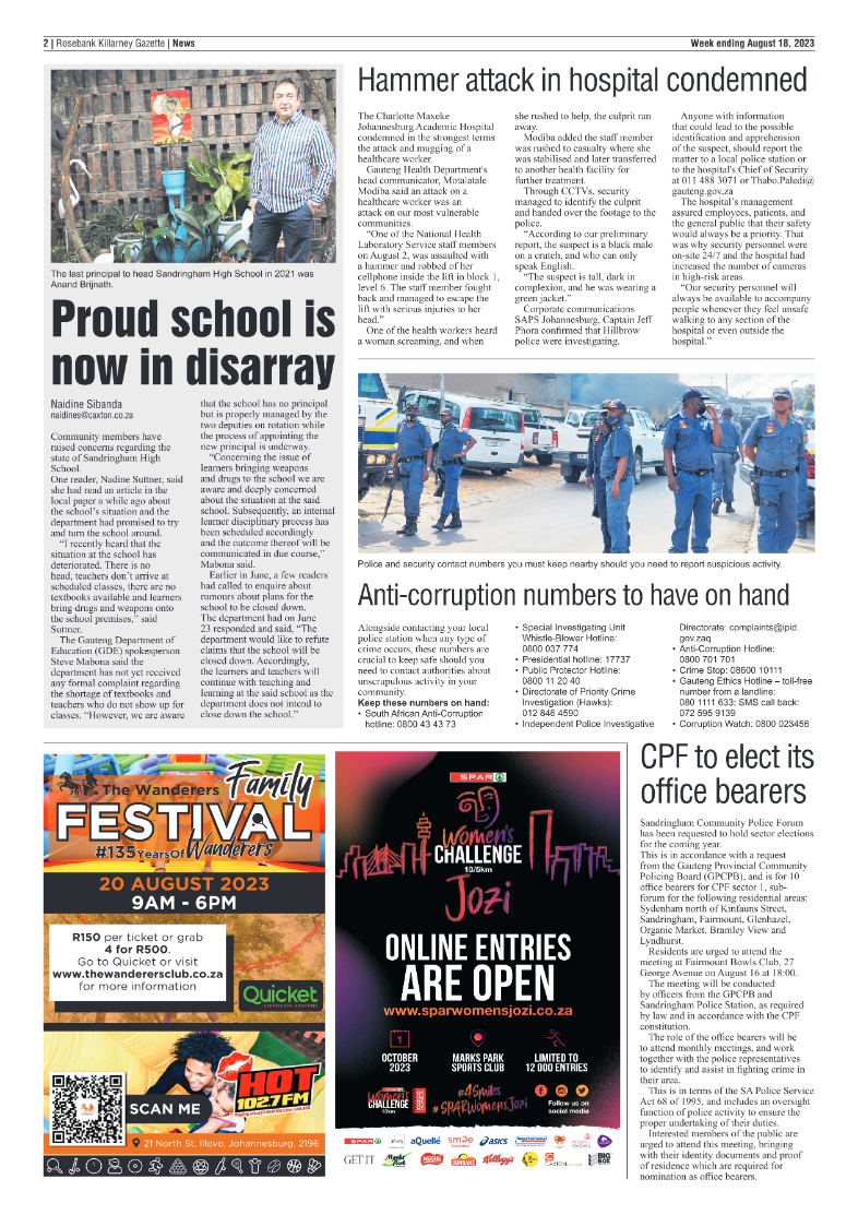 Rosebank Killarney Gazette 18 August 2023 page 2