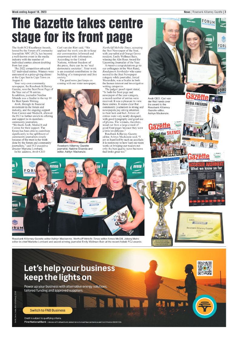 Rosebank Killarney Gazette 18 August 2023 page 3