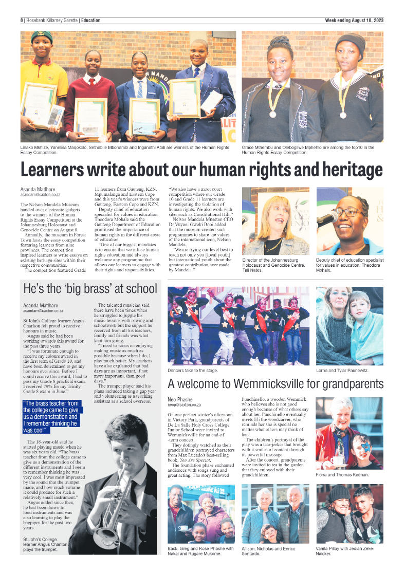 Rosebank Killarney Gazette 18 August 2023 page 8