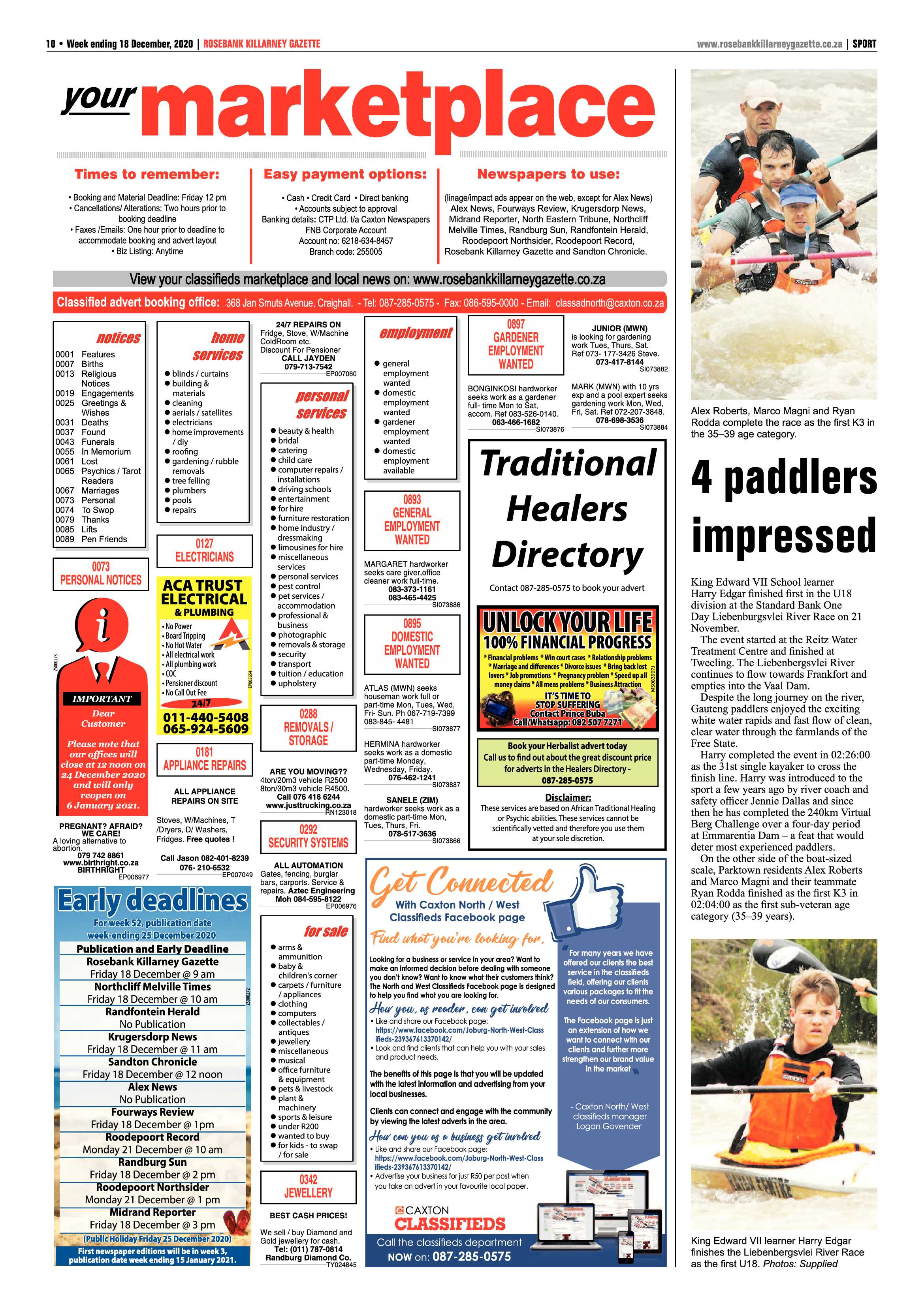 Rosebank Killarney Gazette 18 December 2020 page 10