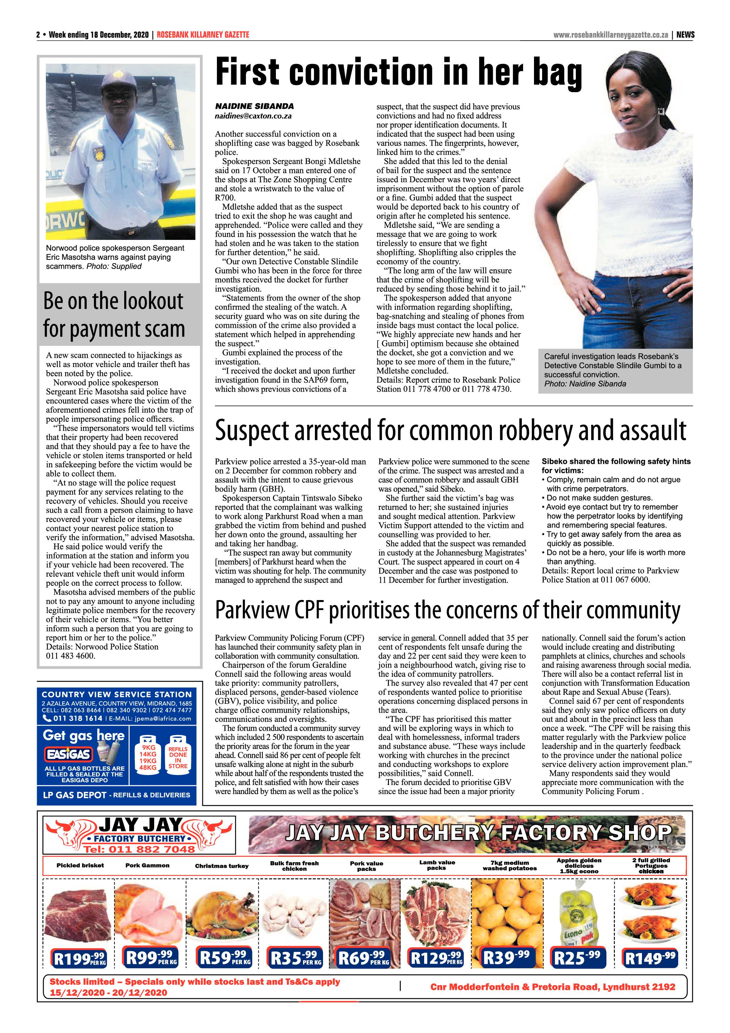 Rosebank Killarney Gazette 18 December 2020 page 2