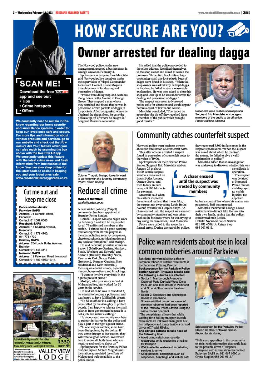 Rosebank Killarney Gazette 18 February  2022 page 2
