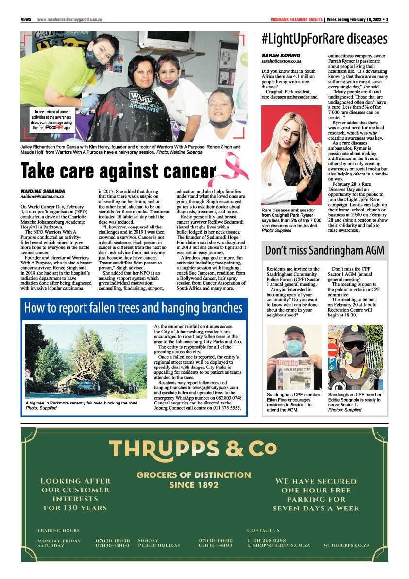 Rosebank Killarney Gazette 18 February  2022 page 3