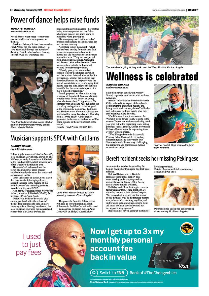 Rosebank Killarney Gazette 18 February  2022 page 6