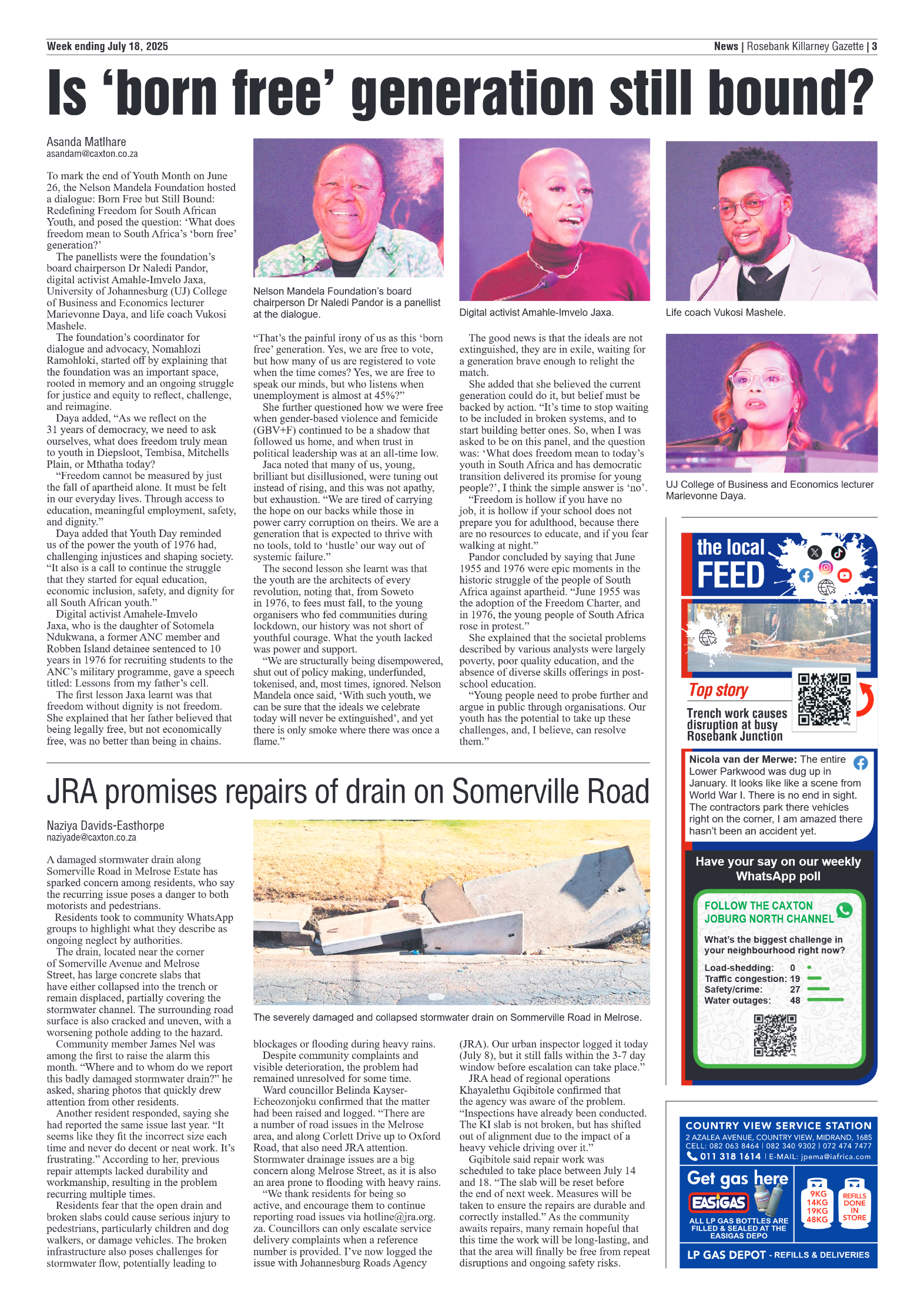 Rosebank Killarney Gazette 18 July 2025 page 3