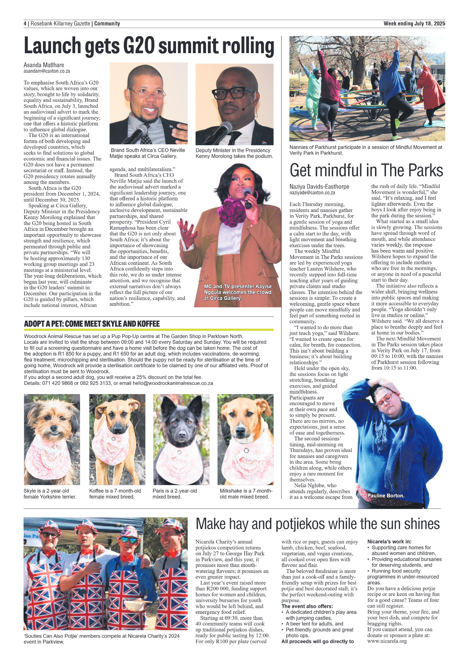 Rosebank Killarney Gazette 18 July 2025 page 4